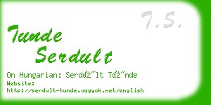 tunde serdult business card